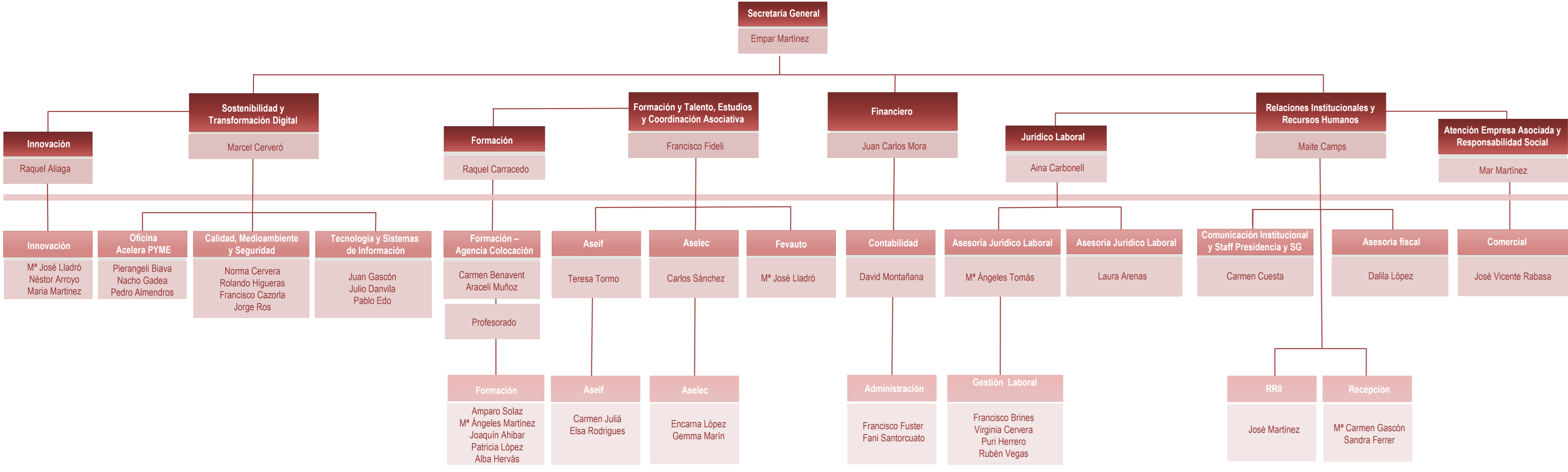 Organigrama Funcional de FEMEVAL